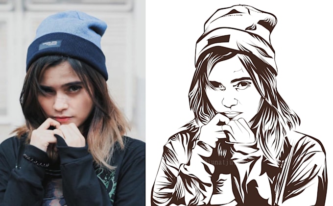 draw your potrait in to stunning line art