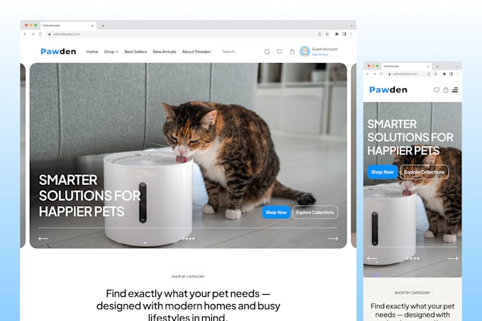 design high converting shopify and ecommerce store website UI UX