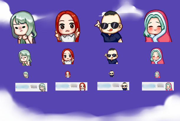 Draw cute twitch emotes by Notofaji