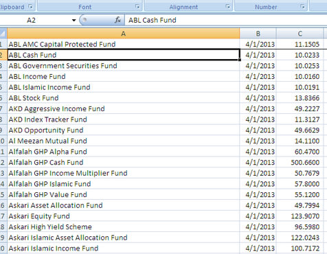 read data from Excel using PHP