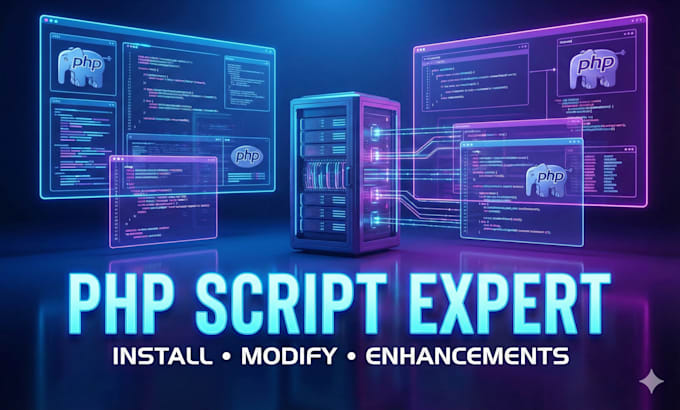 install, create, or modify a PHP scripts