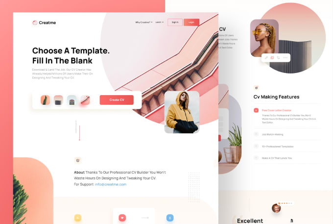 design photoshop web template or PSD website