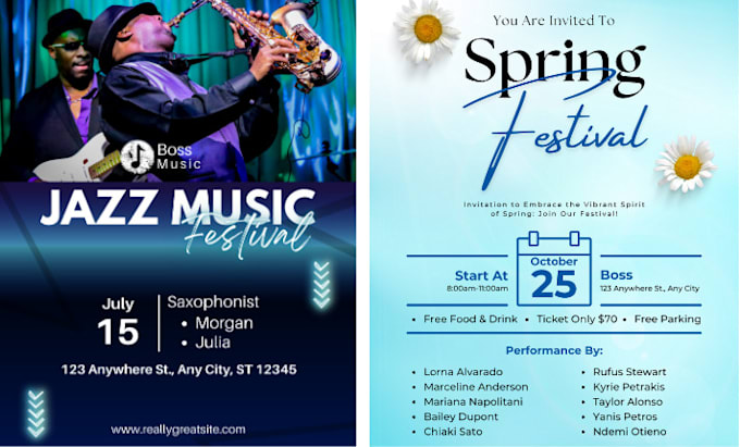 design a professional flyer for any event