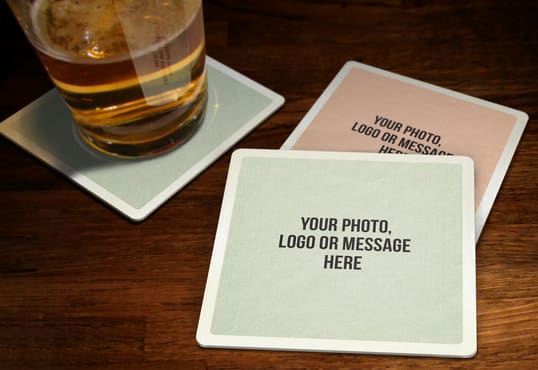 Download Put anything on either of these beer mat coaster designs ...