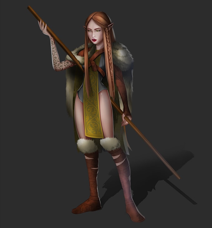 draw character concept art for your game, movie or book