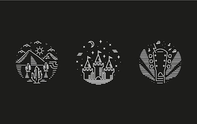 design a simple monoline illustration