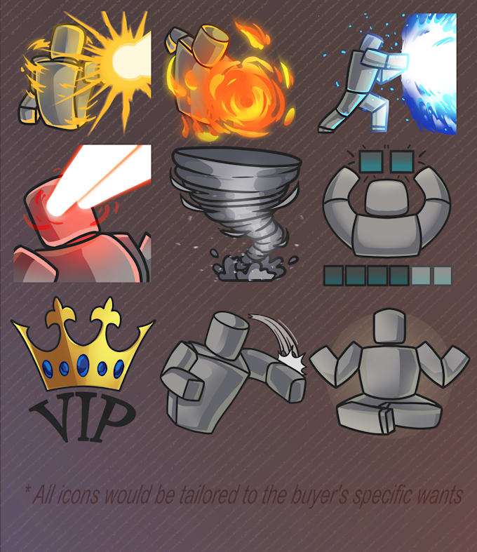 Draw character icons for a game by E0nstar | Fiverr