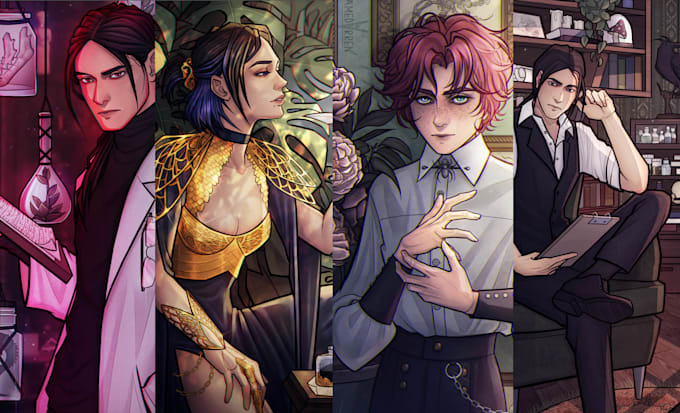 draw concept art, illustration and fantasy character