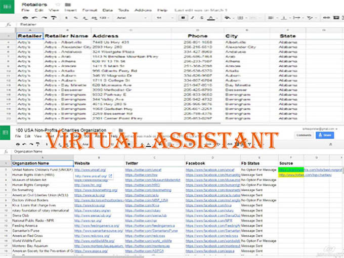 virtual assistant and back office support specialist VA