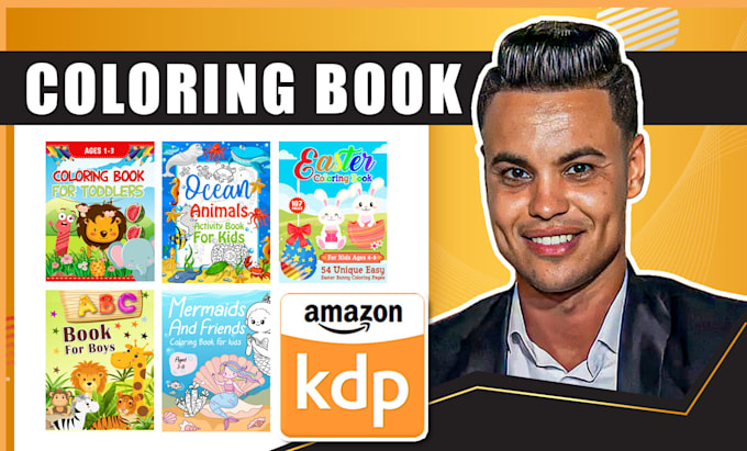 create a fantastic coloring book cover for KDP