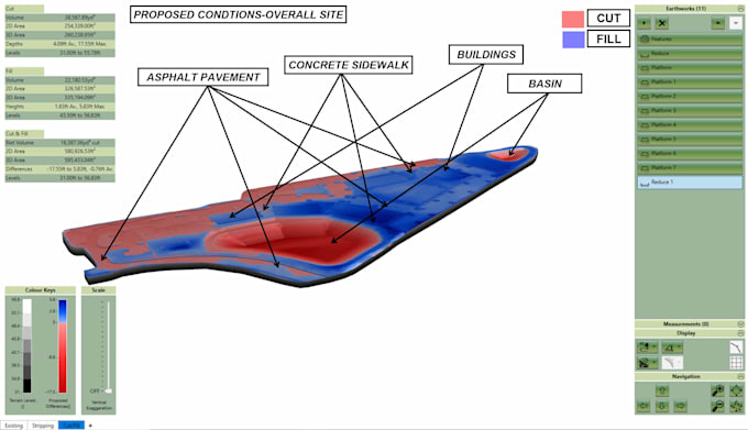 do precise earthwork, cut, fill, and grading of the site