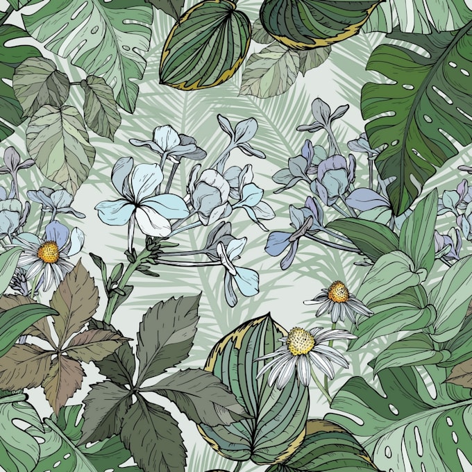 design floral pattern illustration according to your idea