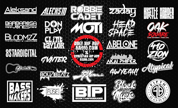 music, band, brand rap, edm, neon, luxury typography, business, dj logo design