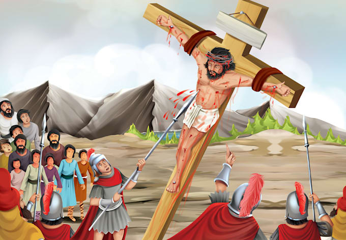 design faith based children book bible illustrations