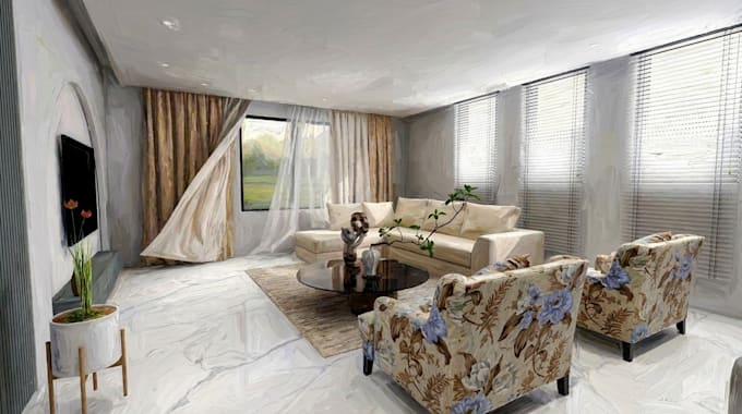create a modern and elegant interior design