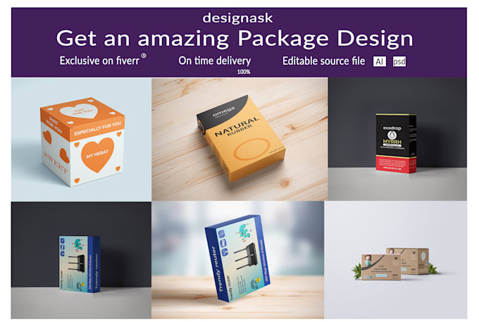 create professional and pixel perfect packaging box design