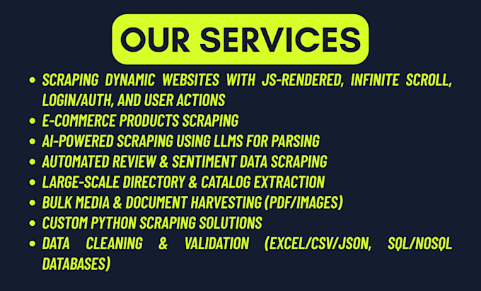 do python web scraping, data scraping, and data mining