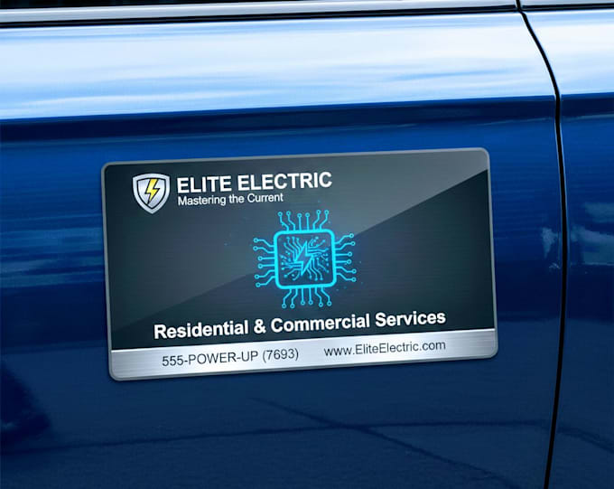 design a unique and eye catching car magnet for your brand