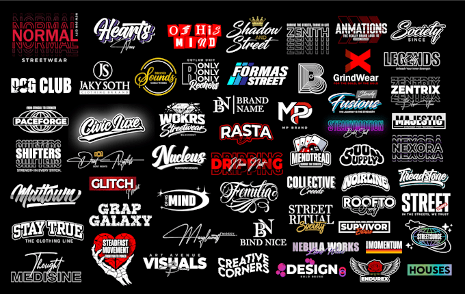 design urban streetwear typography for clothing brand and t shirt logo design