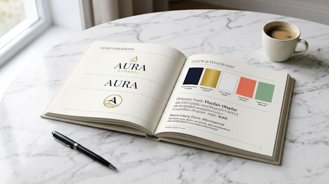 create professional logo with brand style guide
