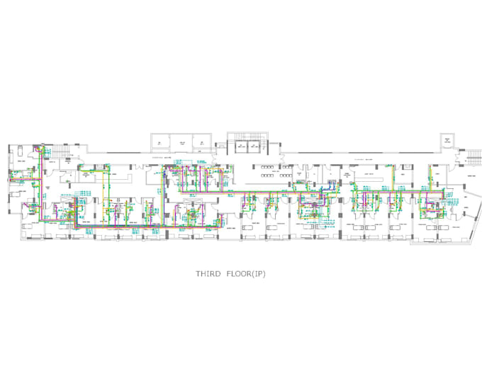 draw drainage and water supply drawing in auto cad 2d