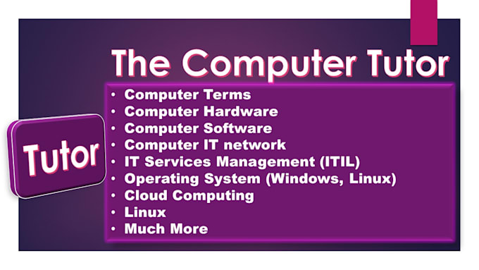 be your computer tutor trainer
