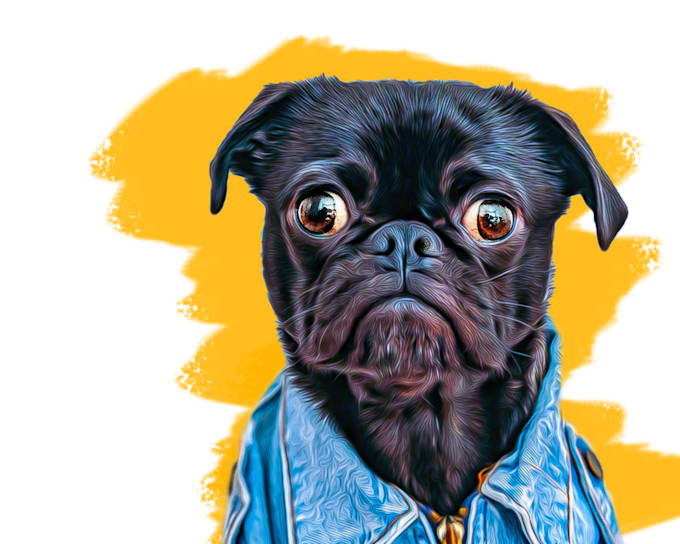 Turn your pet into a great oil painting portrait by Machinegamer Fiverr