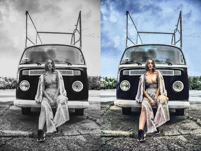 Convert a black and white photo to colour by Hybrid24 Fiverr