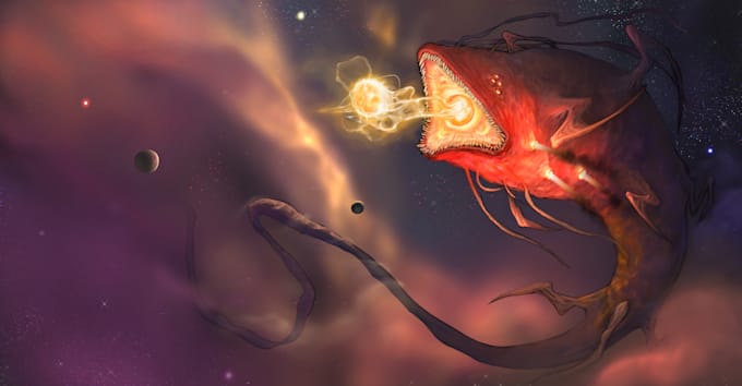 do monster and creature concept art for games or movies