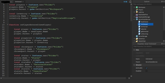 Write Lua Scripts For Roblox By Sekinerenuzun - roblox working lua scripts