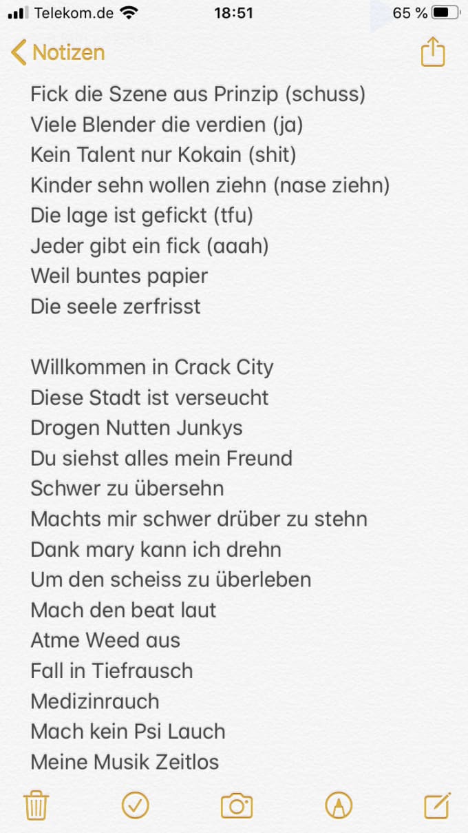 Write german rap lyrics for you by Samim1994 | Fiverr