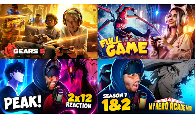 design professional and clickable youtube thumbnails