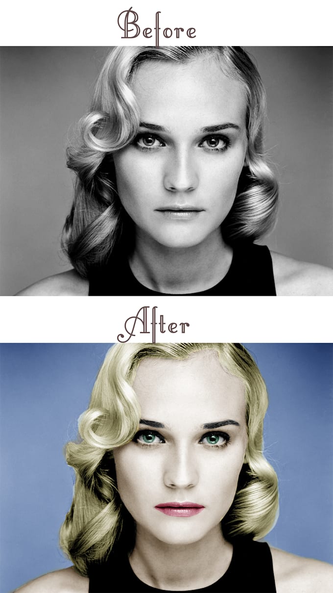 Change your picture from black and white to color by