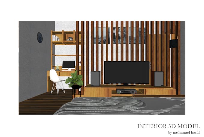 create 3d sketchup model for interior architecture building design