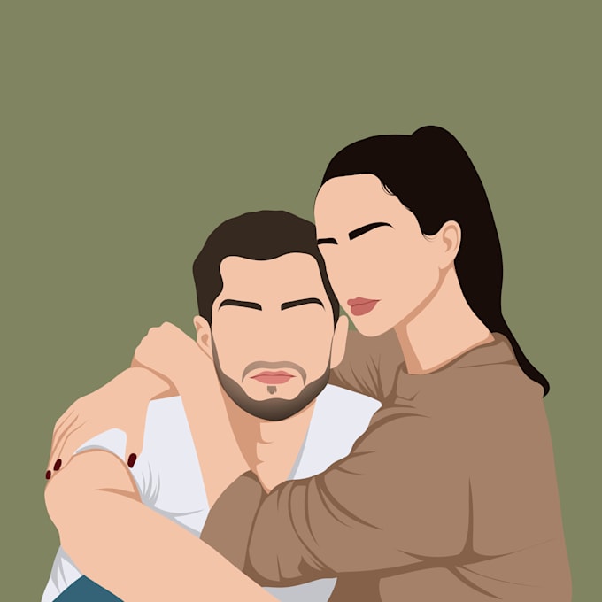 draw minimalist vector graphic portrait from your photo