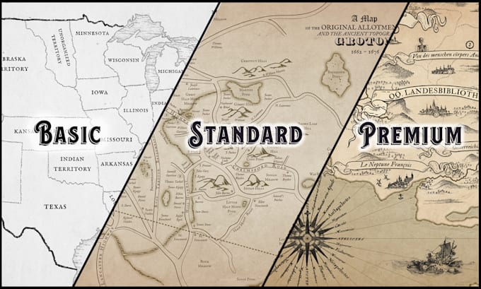 design a professional fantasy or historical map