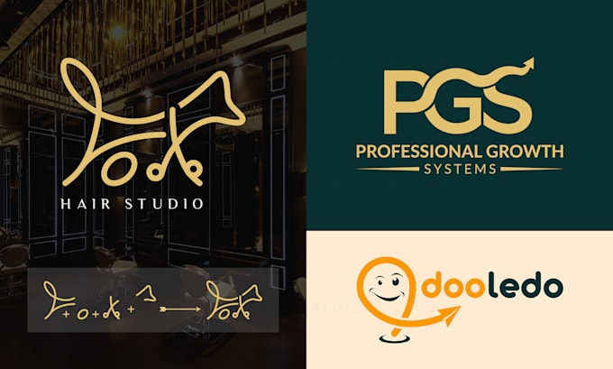 do 3 unique modern minimalist business logo design
