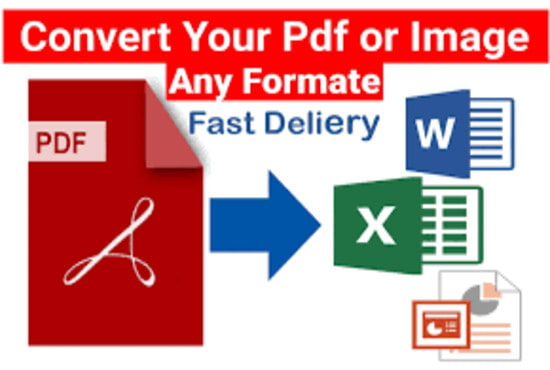 convert pdf to word as well as ms excel and images conversions