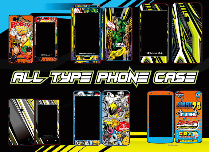 create best cartoon and racing phone case design