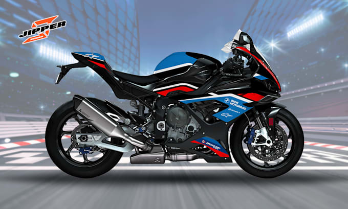 design a cool wrap decal sticker frame for motorcycle