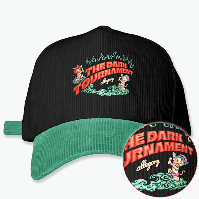 do hat mockup with realistic embroidery