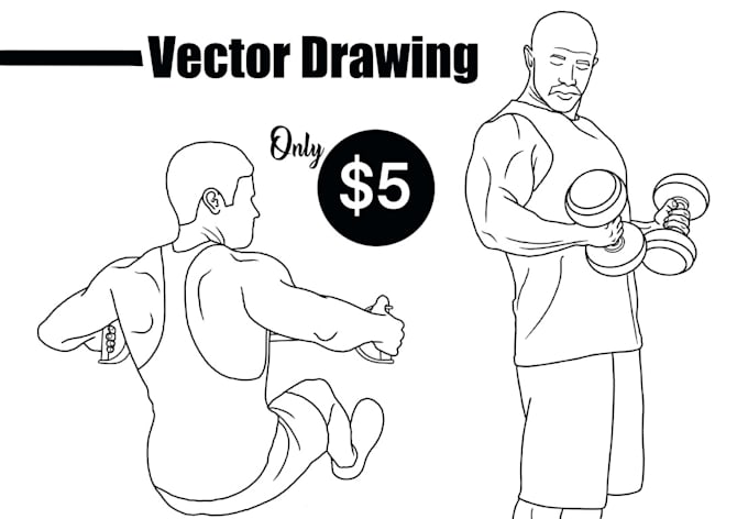 draw professional yoga or any other pose illustrations