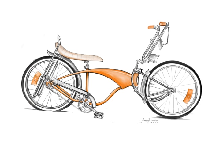 Drawing your lowrider bicycle by Ravyrhodestrata Fiverr