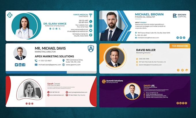 design clickable HTML email signature