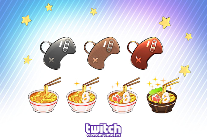 draw cute custom emotes for your twitch or discord