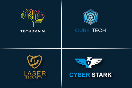 design hi tech, crypto security and technology logo