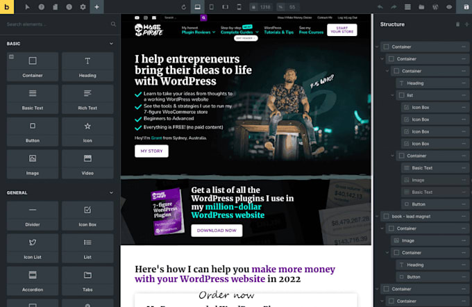 build a wordpress website using bricks builder by bricks builder expert