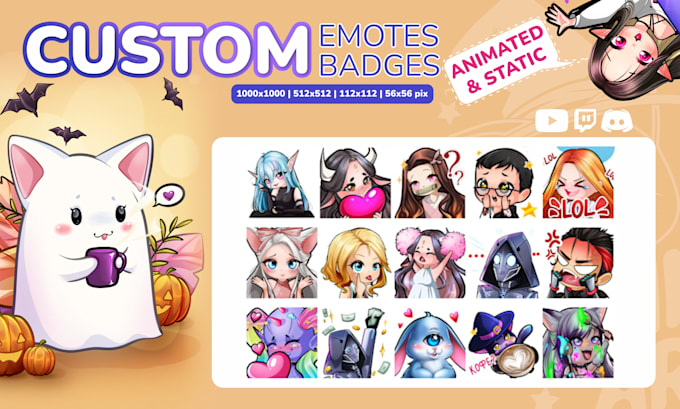 create custom twitch emotes, animated sub badges and streamer graphics