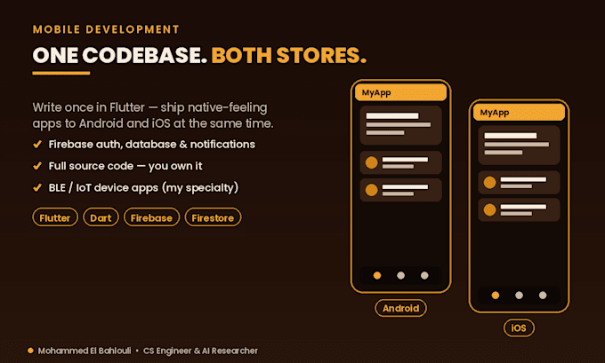 develop your android and ios app with flutter and firebase