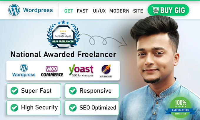build a business, portfolio, restaurant or ecommerce website
